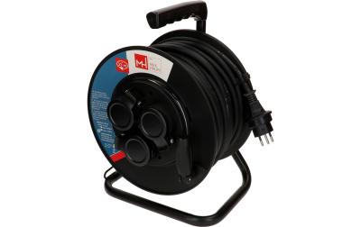 Kabelrolle 3x Typ 13 IP55 33m schwarz
