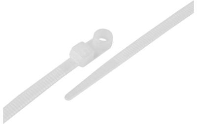 Kabelbinder mit Schraubenloch weiss