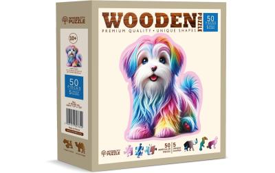 Puzzle Holz M Puzzle Happy Puppy