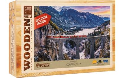 Mini-Puzzle Holz RhB Viadukt