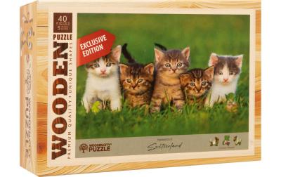 Mini-Puzzle Holz Kätzchen
