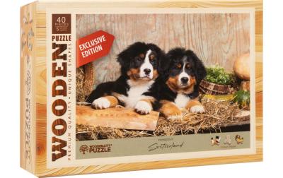Mini-Puzzle Holz Welpen