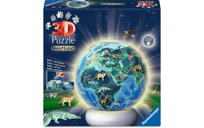 PuzzleBall Nachtlicht Erde mit Tiermotiven