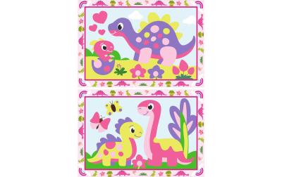 CreArt Malen nach Zahlen Bunte Dinos