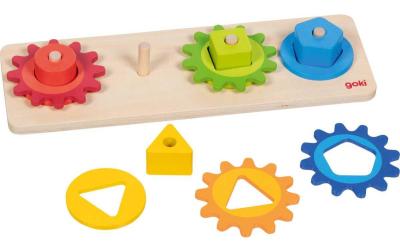 Sortierspiel Formen mit Zahnrädern