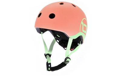 Scoot and Ride, Kinderhelm Peach Orange/Grü