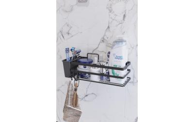 Hermia Duschregal Schwarz 2er Set