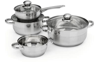 BRATmaxx Kochtopfset silber 7 Teilig