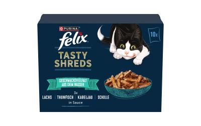 Felix Tasty Shreds in Sauce Fisch 10x80g