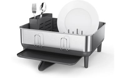 Simplehuman Abtropfgestell,Silber geb&uuml;rstet