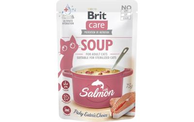 Brit Care Cat Soup with Salmon 15x75g