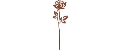 Esschert Rost Gartenstecker Rose