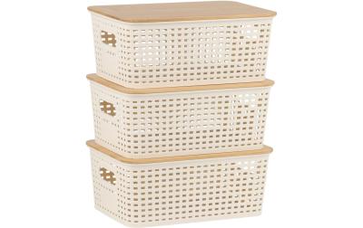 relaxdays Aufbewahrungsbox mit Deckel