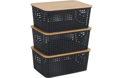 relaxdays Aufbewahrungsbox mit Deckel