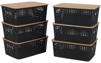 relaxdays Aufbewahrungsbox mit Deckel