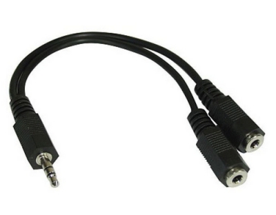 3.5 mm stereo St.>2x3,5 mm stereo Kuppl.