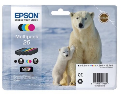 Tinte Epson T261640 Multipack, bk, c, m, y