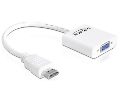 Monitoradapter HDMI-A zu VGA-Bu weiss