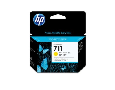 HP Tinte Nr. 711 - Yellow 3er-Pack (CZ136A)