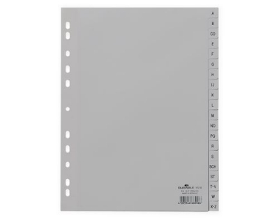 Durable Register A4 A-Z 20-tlg. grau