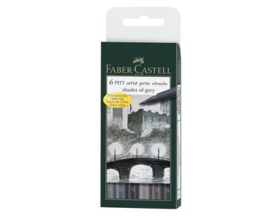 FABER-CASTELL PITT Artist Pen Etui Grey