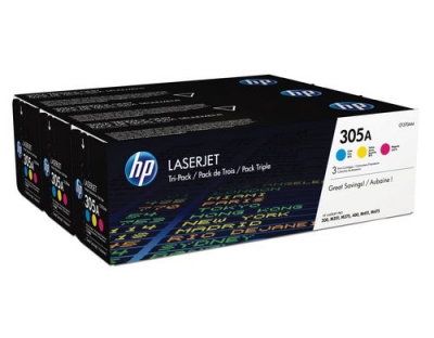 HP Toner 305A - CMY 3er-Pack (CF370AM)