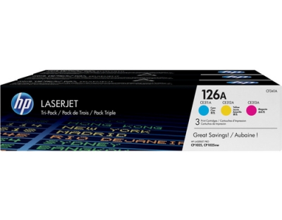 HP Toner 126A - CMY 3er-Pack (CF341A)