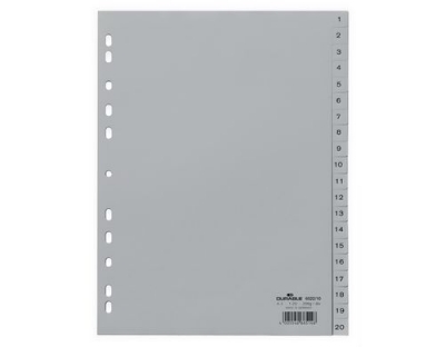 Durable Register A4 Hoch 1-20,grau