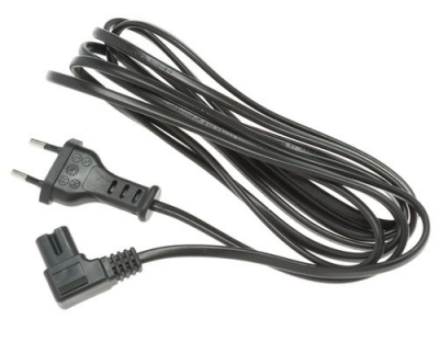 Euro Netzkabel 230V 2m, 2 polig, gewinkelt,