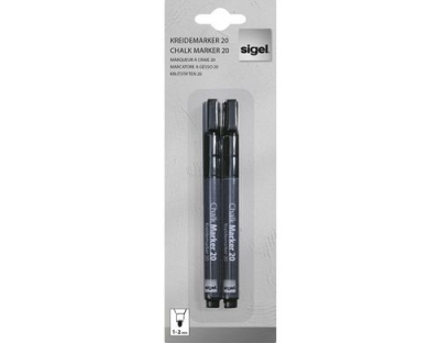 Sigel Kreidemarker 20 schwarz 2erPack