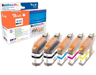 Peach Tinte Brother LC-123 Combi Pack Plus