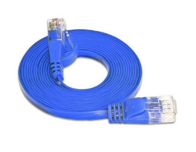 Wirewin Slim Patchkabel: UTP, 0.75m, blau