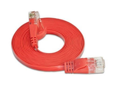 Wirewin Slim Patchkabel: UTP, 0.75m, rot