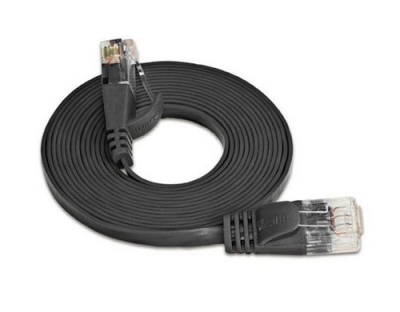 Wirewin Slim Patchkabel: UTP, 1m, schwarz