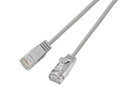 Wirewin Slim Patchkabel: UTP, 10m, grau