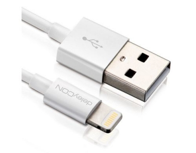 DeleyCON Lightning-USB Kabel 1m, weiss