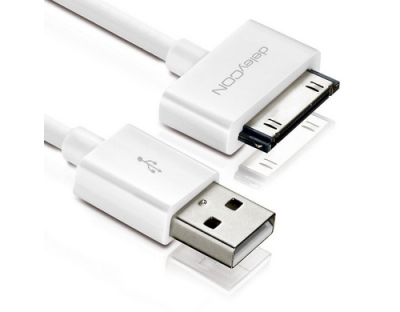 DeleyCON 30Pin Dock-USB Kabel 50cm, weiss