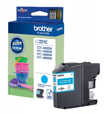 Tinte Brother LC-221C, cyan