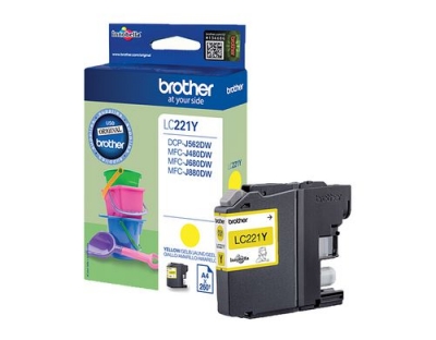 Tinte Brother LC-221Y, yellow