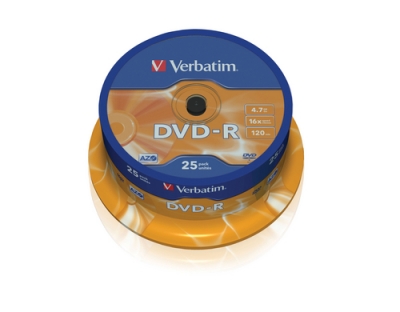 Verbatim DVD-R Medien 4.7GB,16x,25er Spind