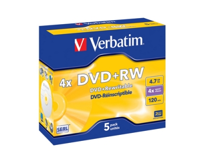 Verbatim DVD+RW 4x4.7GB 5er Pack