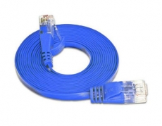 Wirewin Slim Patchkabel: UTP, 0.15m, blau