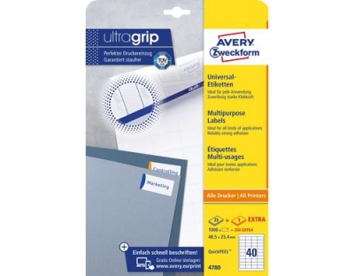 Avery Zweckform Etiketten A4 48.5 x 25.4mm
