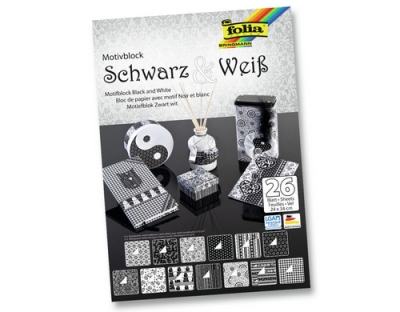 Folia Motivblock Schwarz Weiss