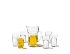 Leonardo Glas und Krug Set Rock