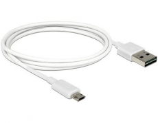 USB2.0-Kabel Easy A-MicroB: 1m, weiss