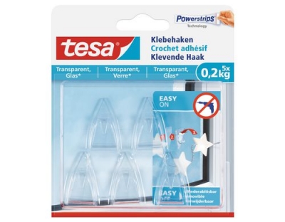 Klebehaken transparent, Glas, 0,2 kg