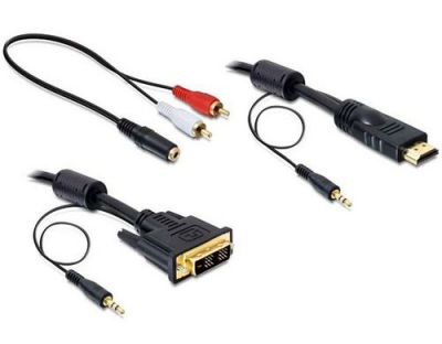 HDMI zu DVI-D Kabel mit Audio, 2m