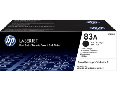 HP Toner 83A - Black 2er-Pack (CF283AD)