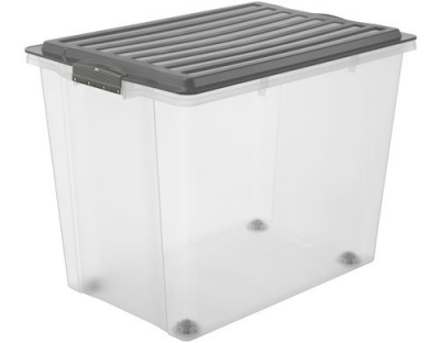 Rotho Stapelbox A3 mit Rollen 70 l COMPACT